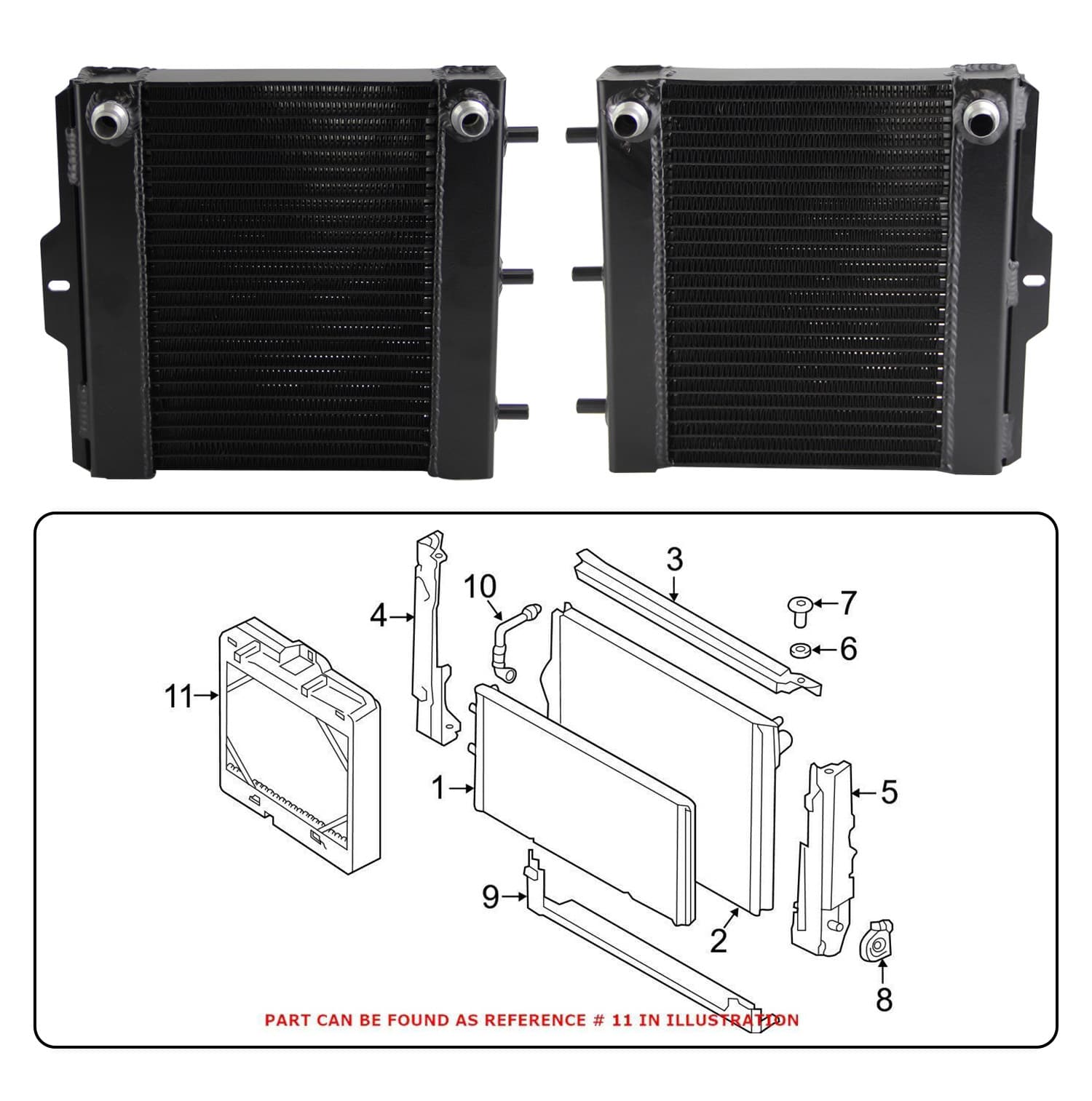 S55  M3M4 F80/F82/F83front water tank radiator - 4