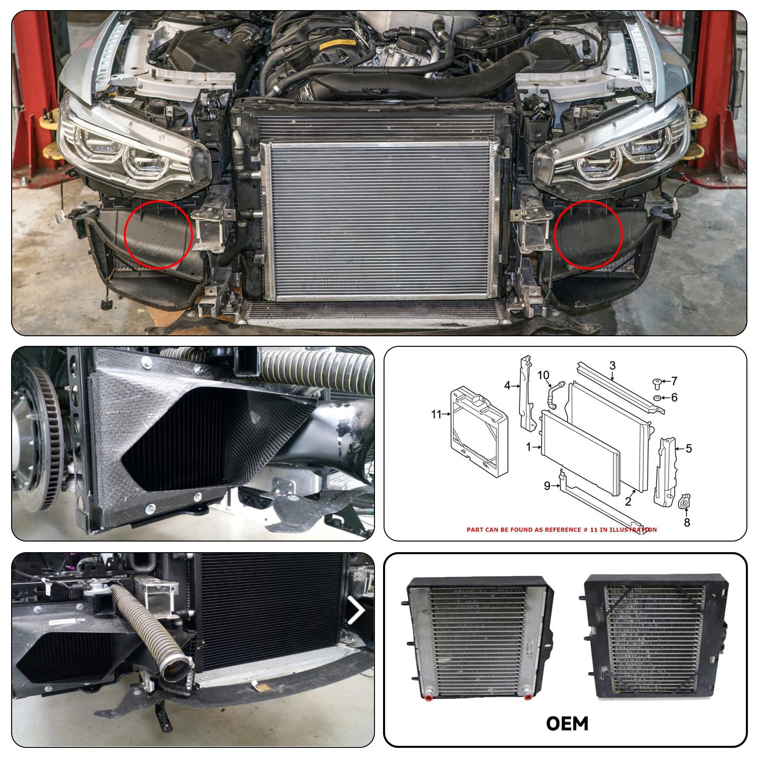 S55  M3M4 F80/F82/F83front water tank radiator - 9
