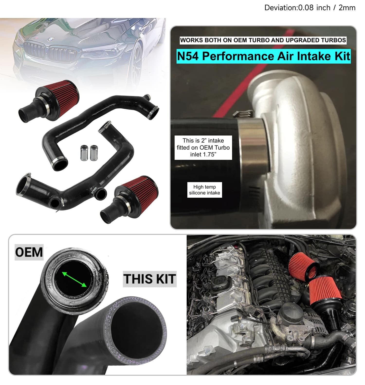N54 E90 E91 E92 E93 E82 E88 E89 E60 E61 Turbine intake pipe - 4